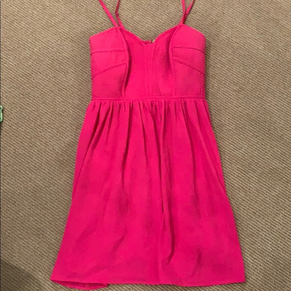 Gianni bini hot pink strappy dress